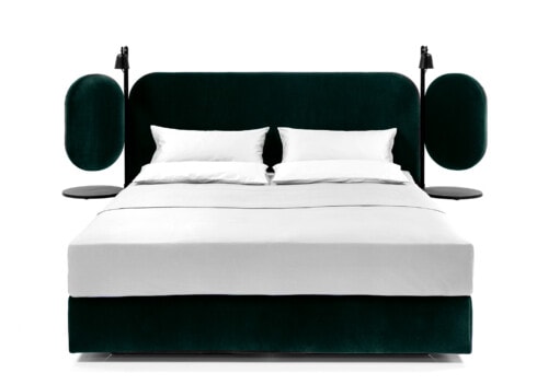 Wings Upholstered Bed DOMO velvet bed