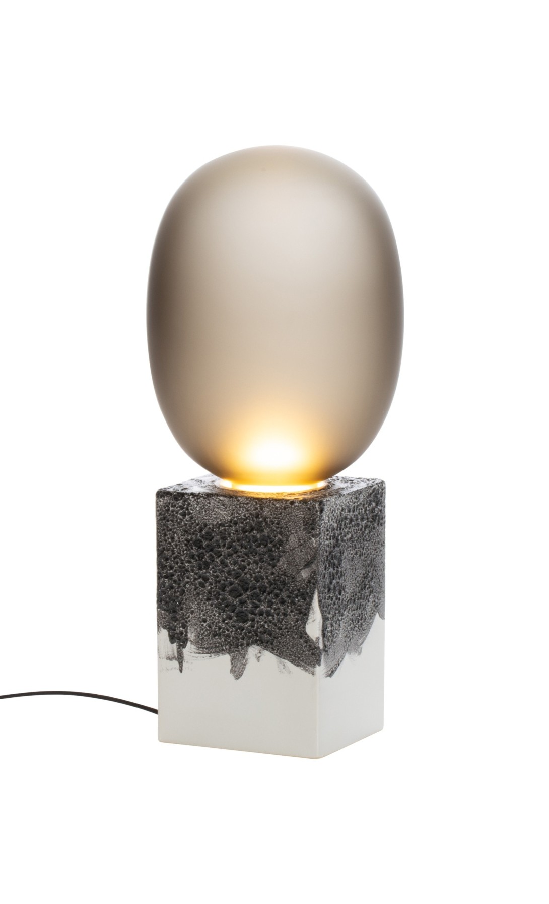 Pulpo: Magma One Light - High in smoky grey acetato glass with white base