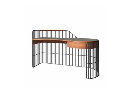 Paradise Bird Desk DOMO Wittmann bird cage aviary curved desk