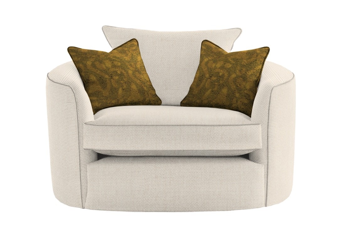 Swivel Antibes Lounge Armchair Duresta Ivory Upholstery
