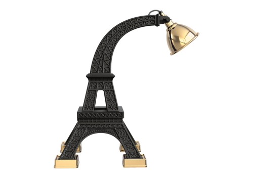 Eiffel tower shape table lamp black gold