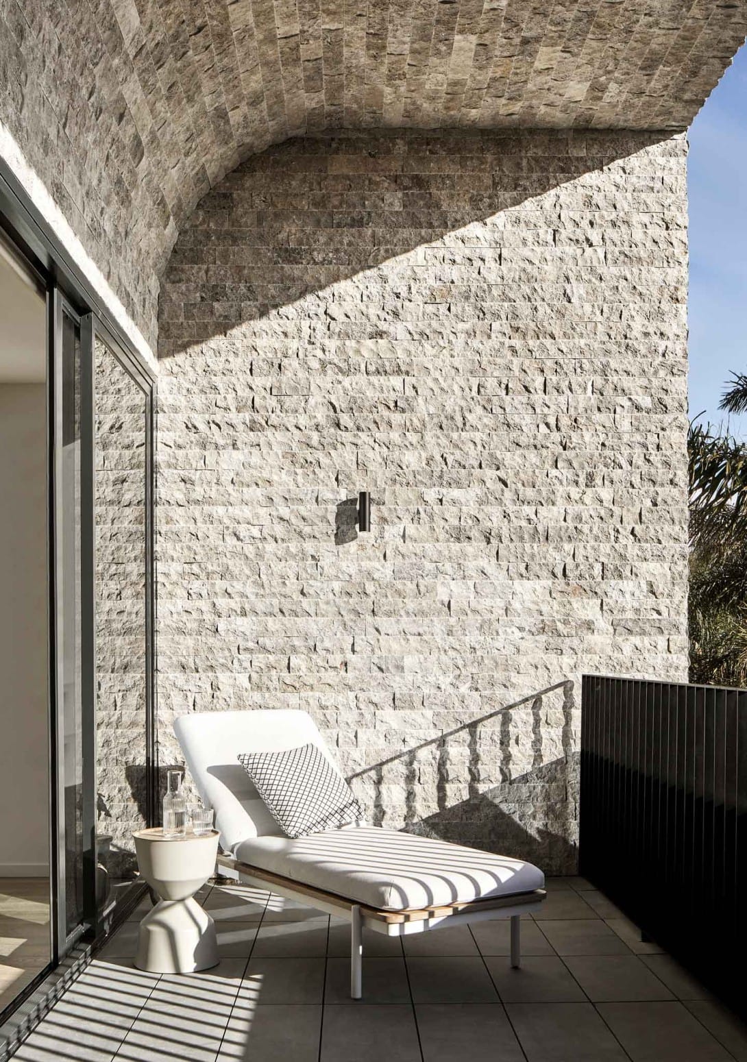 Contemporary Beach Style Balcony Outdoor Living Pillow Sunlounger Kun Design