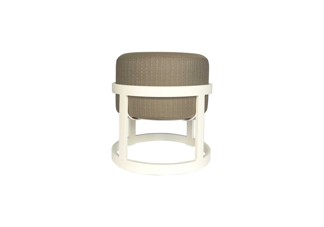 DOMO Home: Totem Set - 2 Stools with Coffee Table in White and neutrals stackable small space