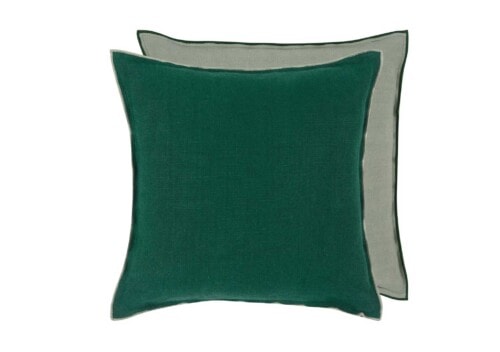 Designers Guild: Brera Lino Ivy and Jade Linen Cushion